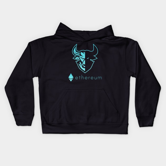 Ethereum Eth coin Crypto coin Cryptocurrency Kids Hoodie by JayD World